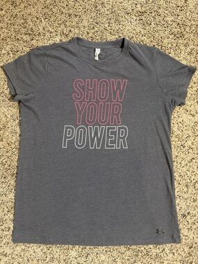Under Armour Women's Gray Breast Cancer Awareness Shirt